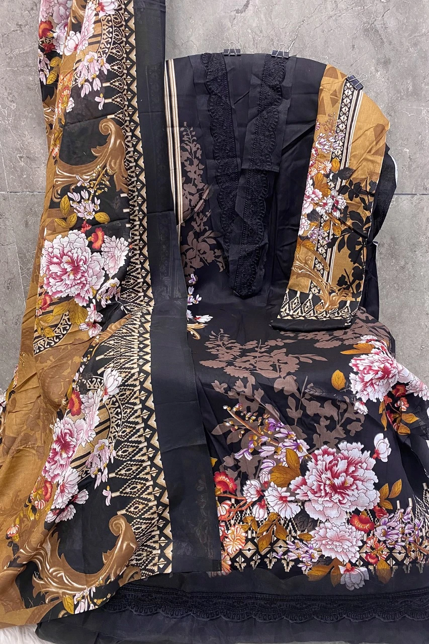 Hoor Tex Tw-16,17,18 Lawn Cotton Wholesale Pakistani Salwar Suit Catalog — Wholesale Pakistani Suits, MPA wholesale from Surat - Gallery Image 3
